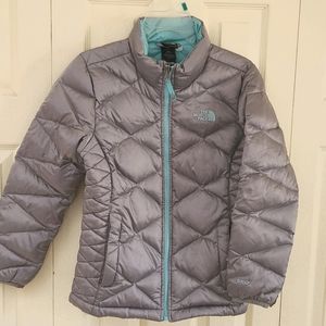 Girls North Face down jacket 10/12